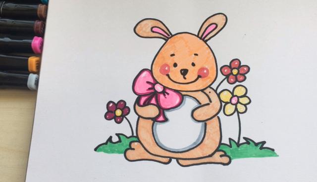 简笔画小兔子的画法,绘画步骤非常详细的图文教程,给孩子收好