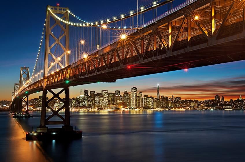 美国旧金山城市,旧金山大湾区,美国海湾大桥,美国奥克兰城市,旧金山和