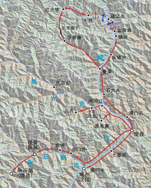 中央红军,红四方面军,四渡赤水,大渡河,泸定桥,岷江,蒋介石,四川