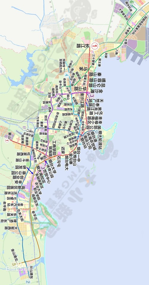 烟台明年开始建设1,3号地铁线路,总长50公里,争取省内