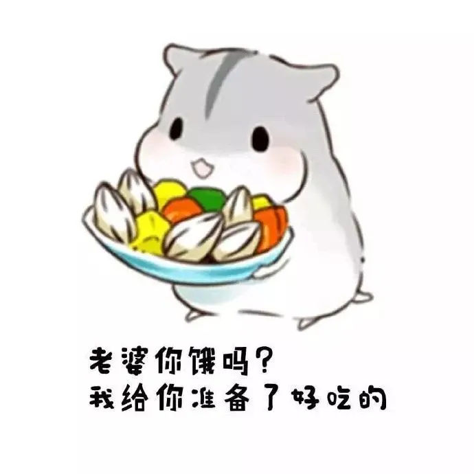 仓鼠表情包:每一刻都不能停止想老婆