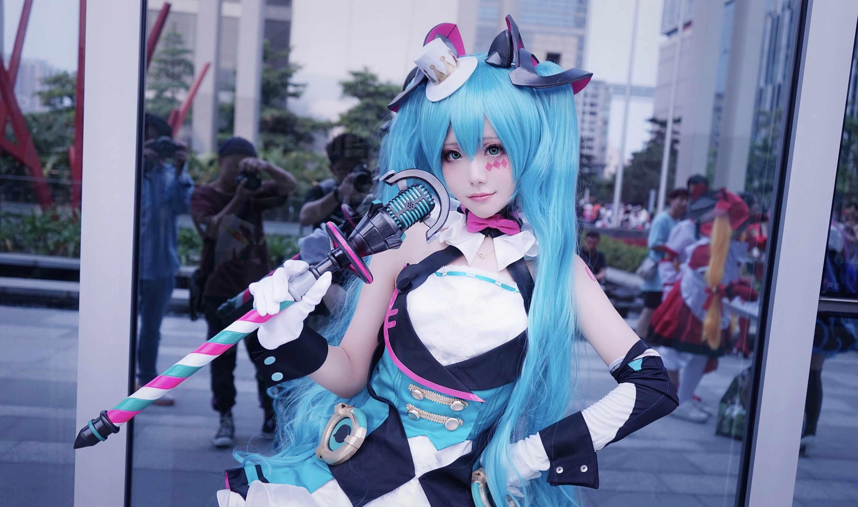 cosplay:初音未来@蓝途_沉迷吸兔