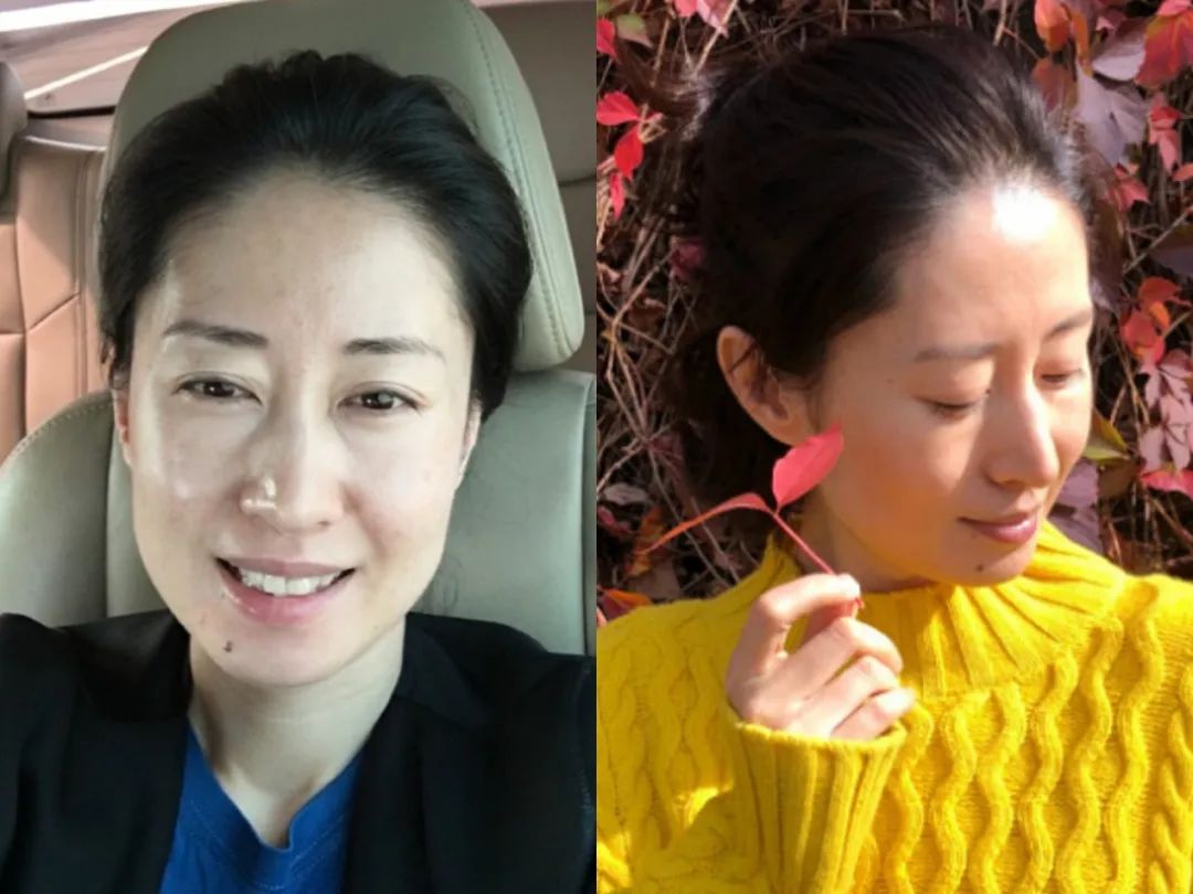 二,冷皮代表明星 ▲左图刘敏涛是素颜的状态,可以看出皮肤里是带着