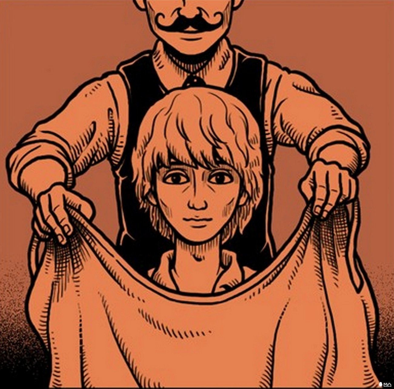 无声漫画:男子来到一家理发店,发现店里气氛非常怪异
