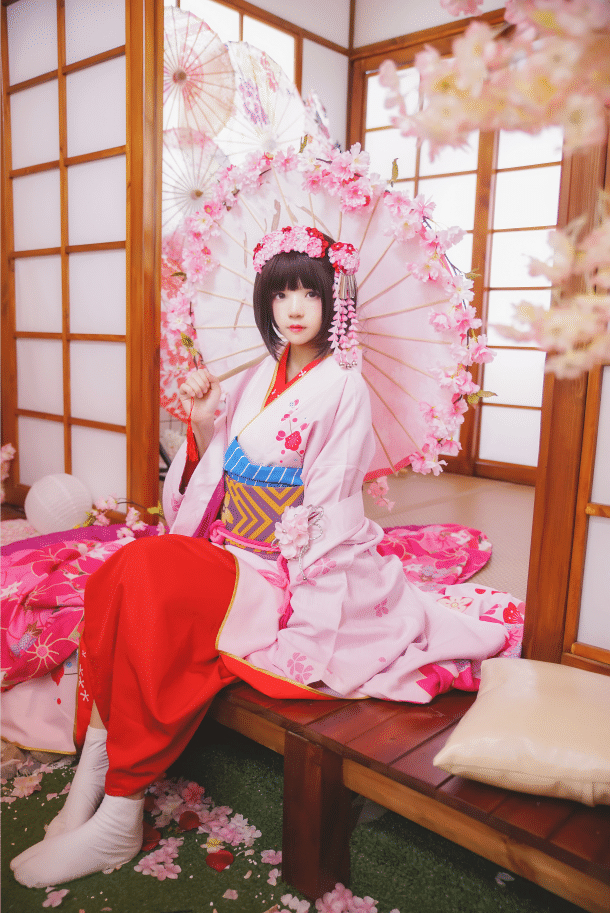 樱花和服少女