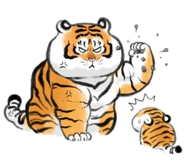 动物漫画,萌宠,可爱的老虎,橘猫,动物搞笑