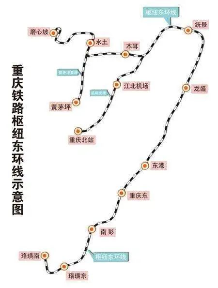 止于渝合铁路磨心坡北场