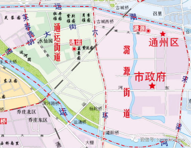 通州区,永顺镇,梨园镇,九棵树,街道办事处,杨庄街道