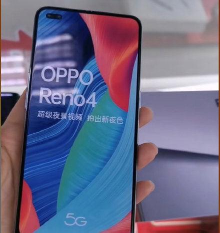 oppo reno4系列机模曝光:挖孔屏 矩形三摄