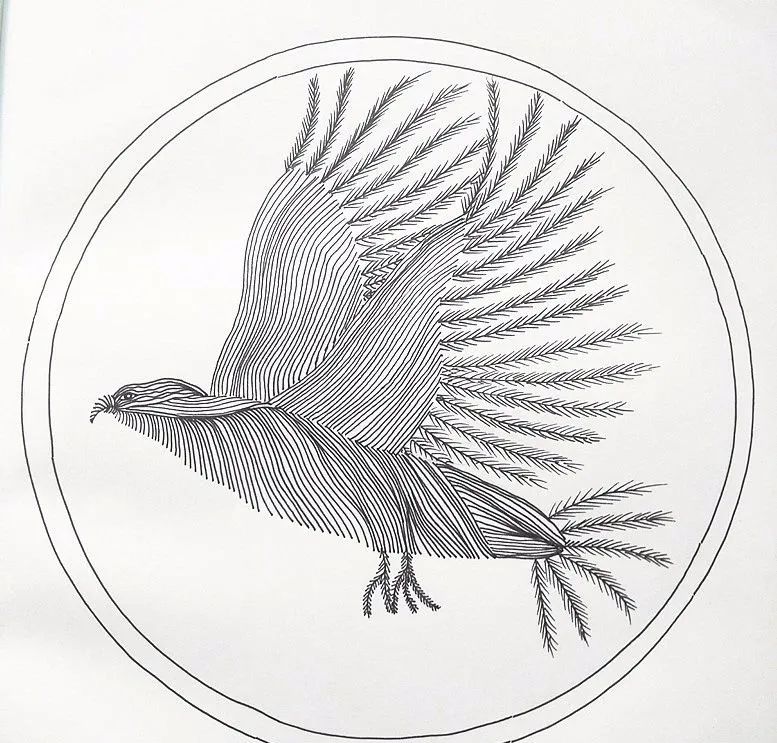 黑白画 针管笔