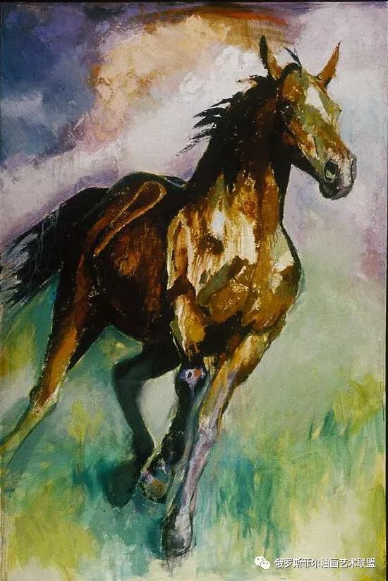 美国女艺术家susan block绘画作品《马》欣赏