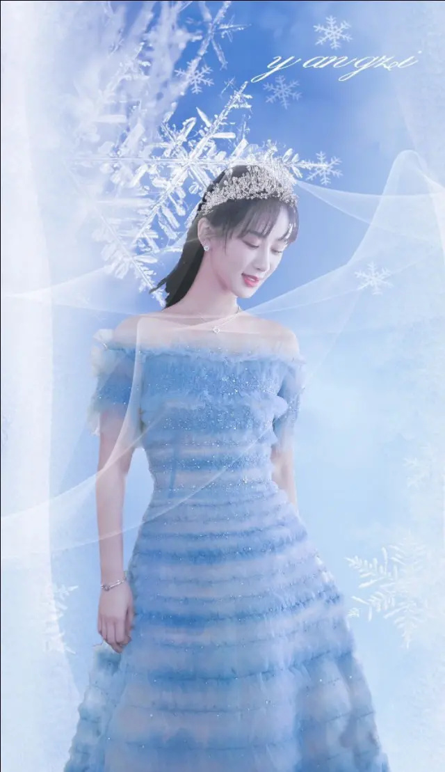 杨紫淡蓝色仙女裙,是锦觅仙子下凡了吗?