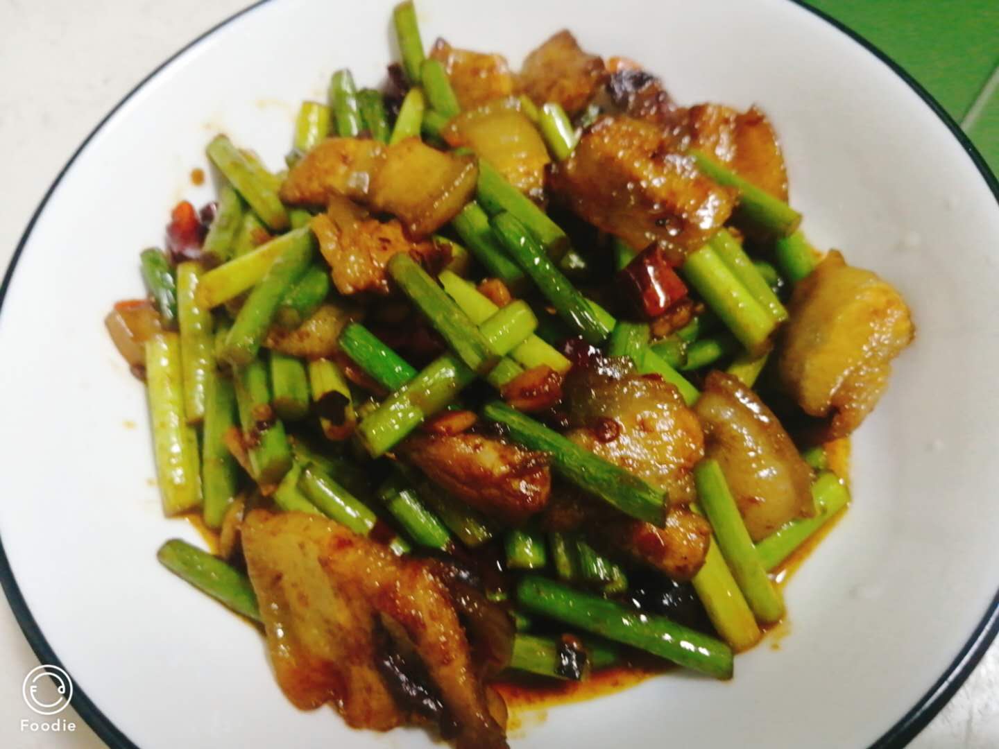 蒜苔,五花肉,家常菜