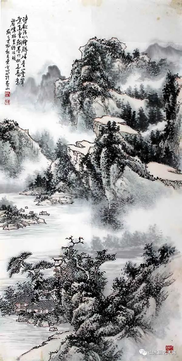 "艺海拾贝"山水画家刘东方作品系列网展:1998-2000