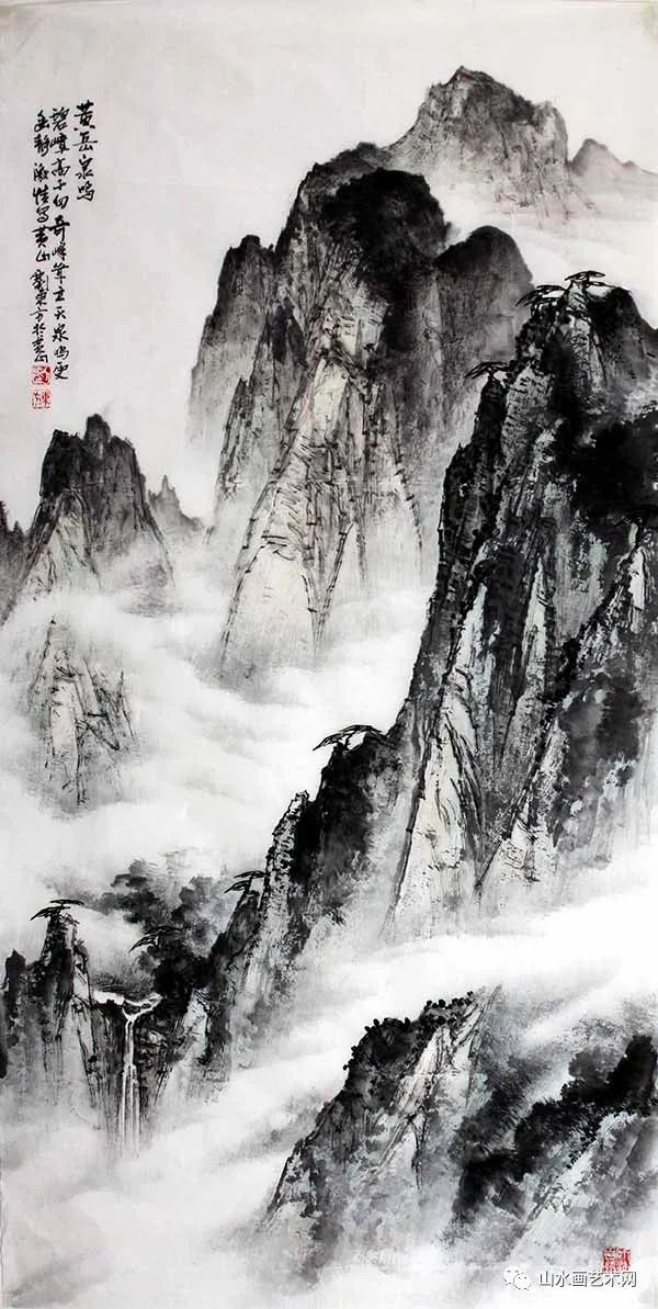 刘东方山水画作品:仿黄叶村笔意(四尺竖 2000年秋)