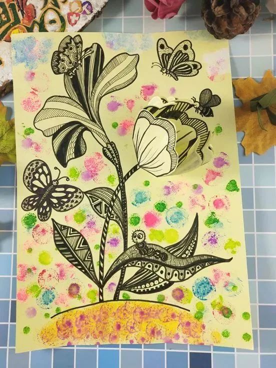 创意少儿美术课例分享,剪剪贴贴一幅画,孩子双手巧如花