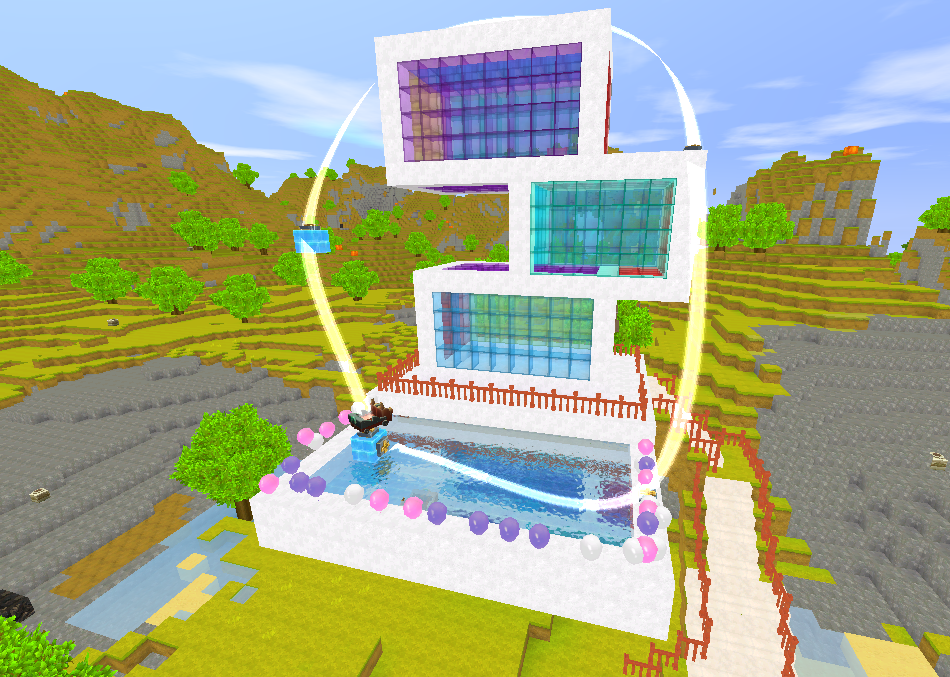 迷你世界:最美"玻璃水屋",安装水上过山车,玩家:还去什么迪士尼?