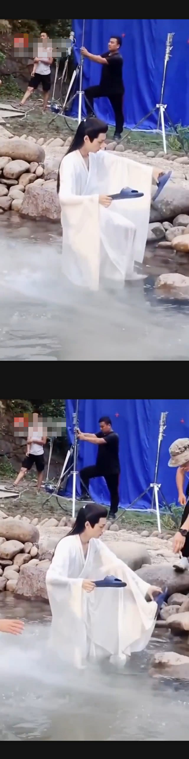 罗云熙表面仙气飘飘,实则脚下穿着屌丝拖鞋,接下来这个举动:铁憨憨