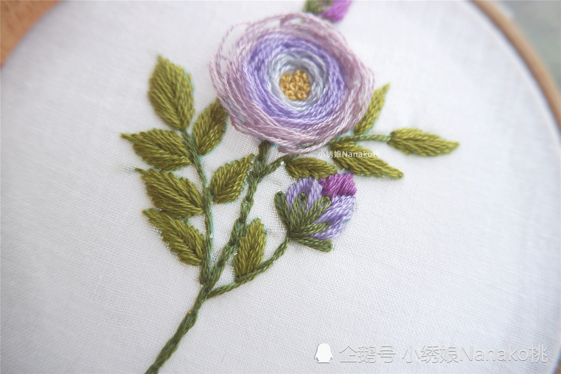 刺绣,手工教程,玫瑰,花朵制作,diy