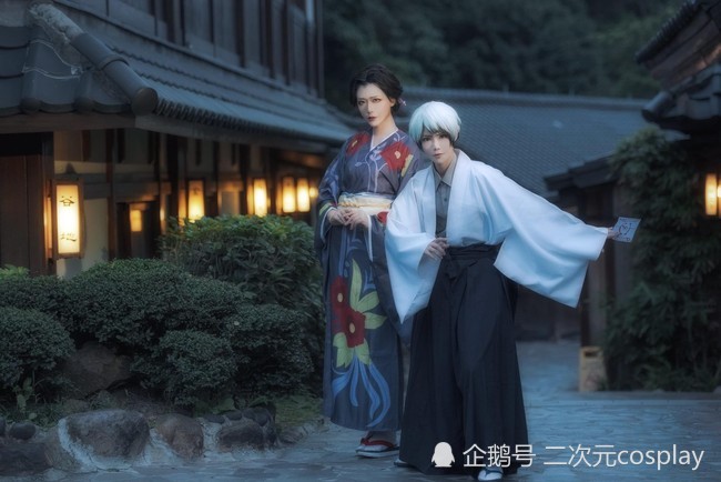 《鬼灭之刃》愈史郎&珠世cos,绝美画面,我仿佛看了一场电影