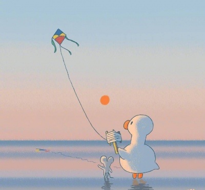 卡通可爱小鸭子插画背景图