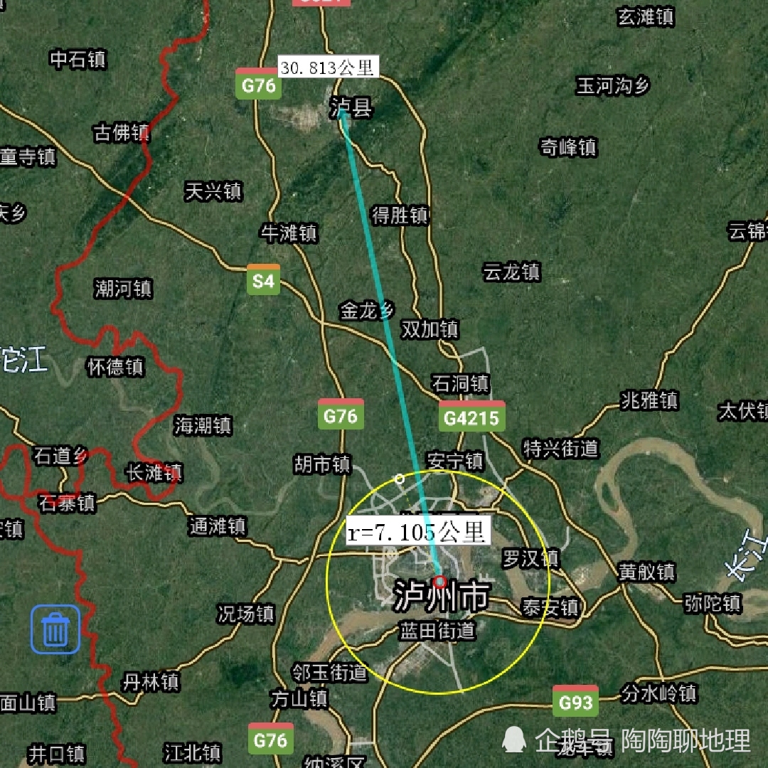 泸州市各地至市区直线距离,泸县最近,古蔺县最远,来了解一下?