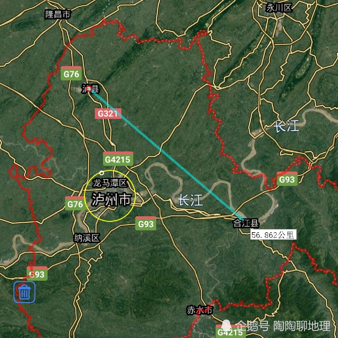 泸州市各地至市区直线距离,泸县最近,古蔺县最远,来了解一下?