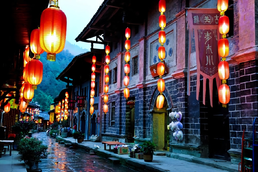中国最好玩的古镇,逛一条街跨三个省,就在陕西汉中