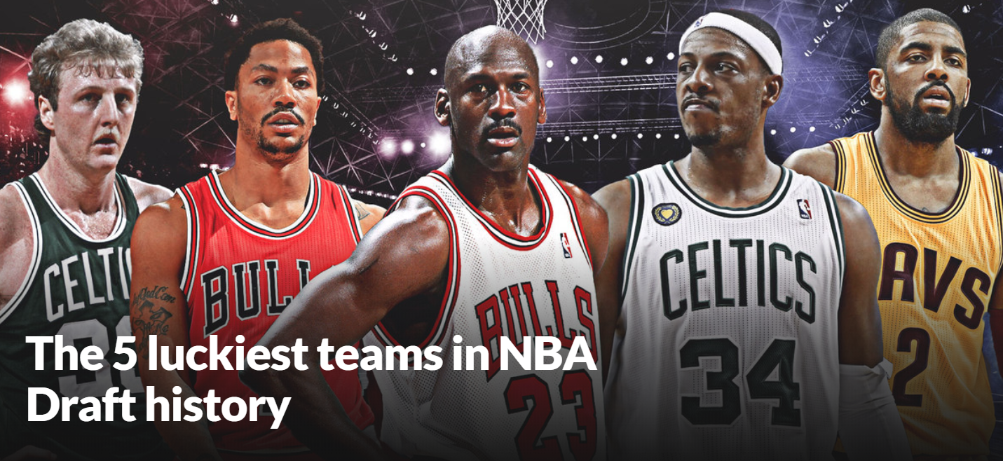 nba选秀史上五大最幸运队伍:84乔丹未入前三,绿军公牛