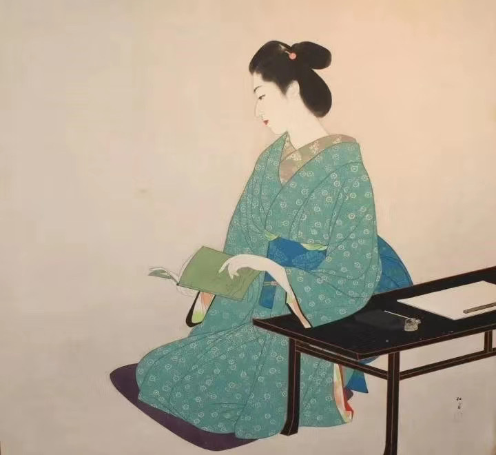 日本画家上村松原的浮世绘作品