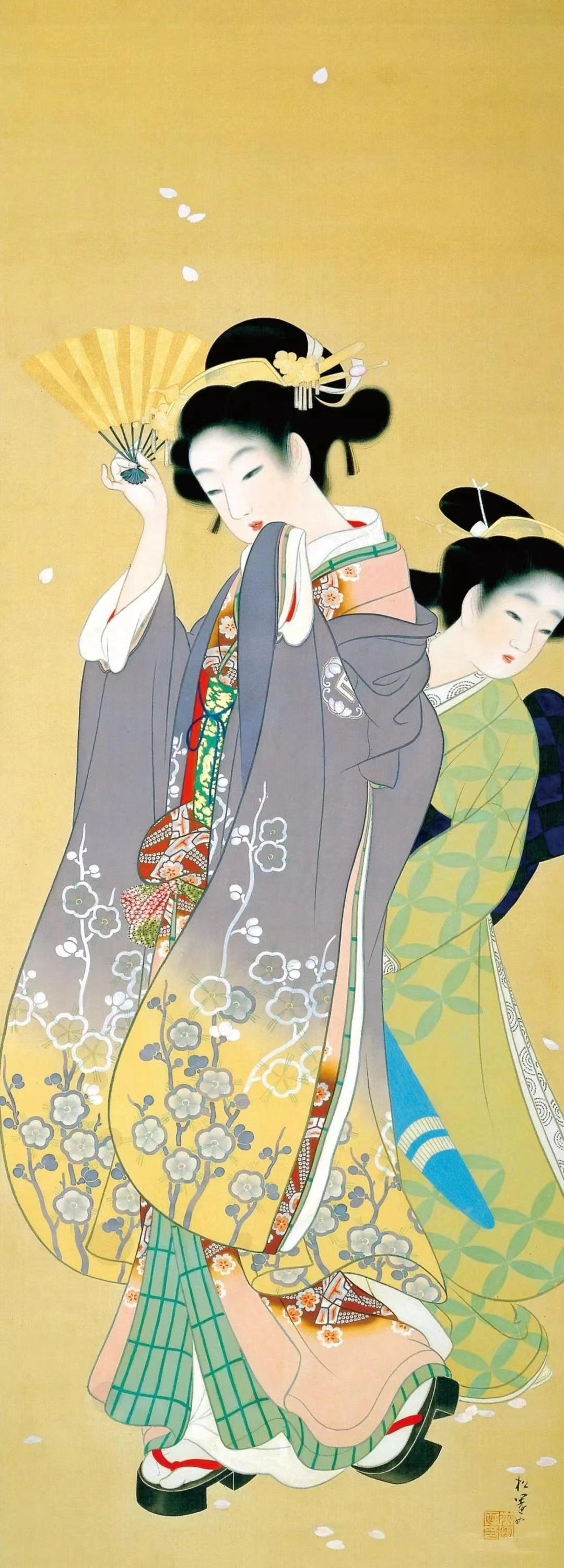 日本画家上村松原的浮世绘作品