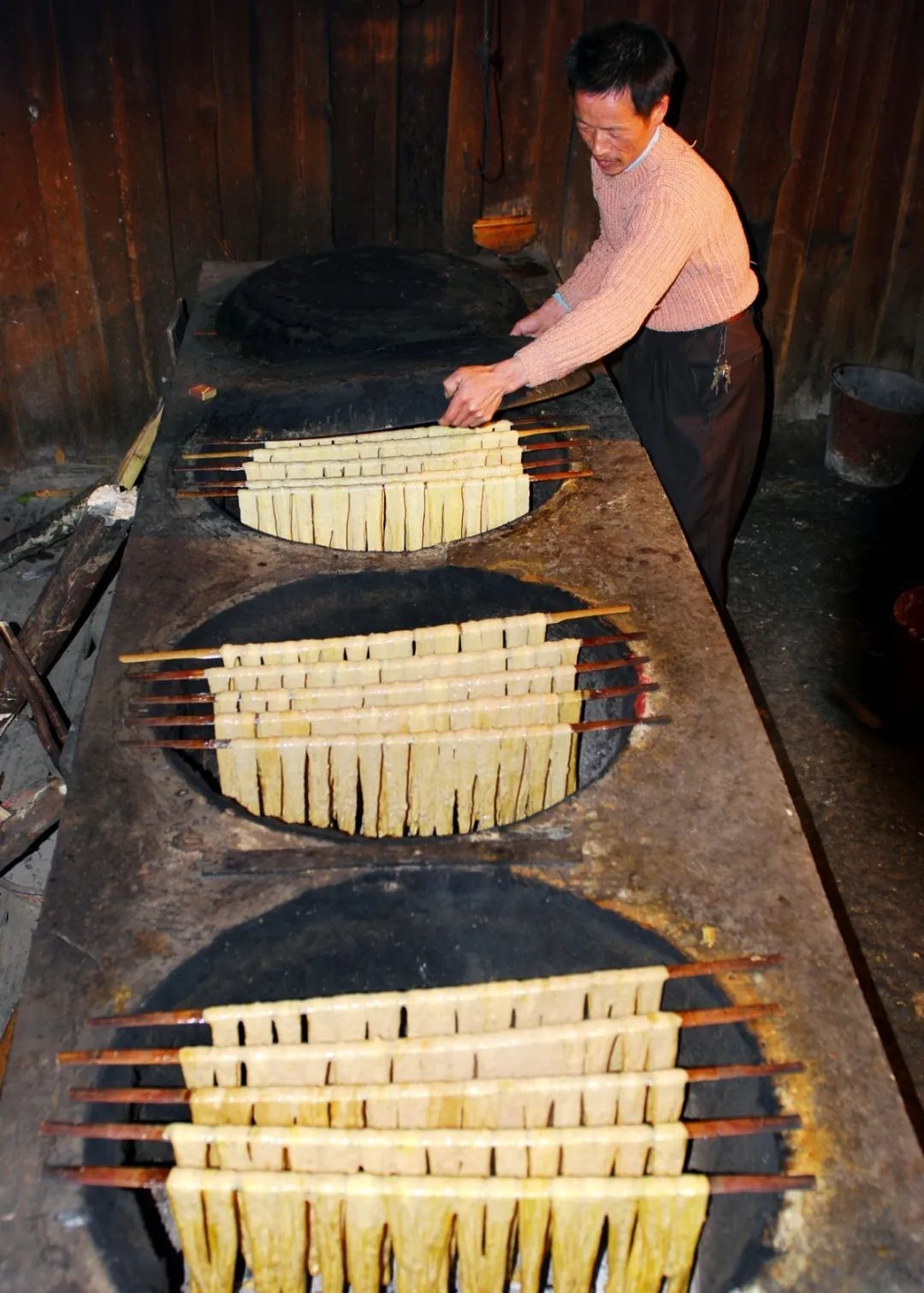 清流嵩溪豆腐皮,传统手工制作