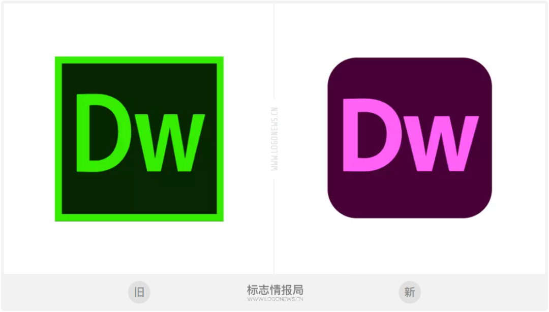 dreamweaver 新旧图标对比