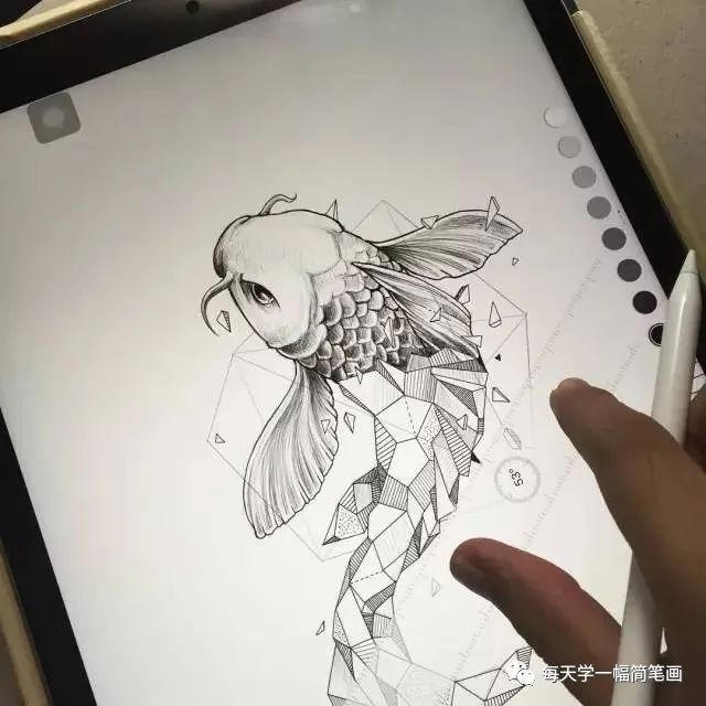 黑白装饰画,插画师