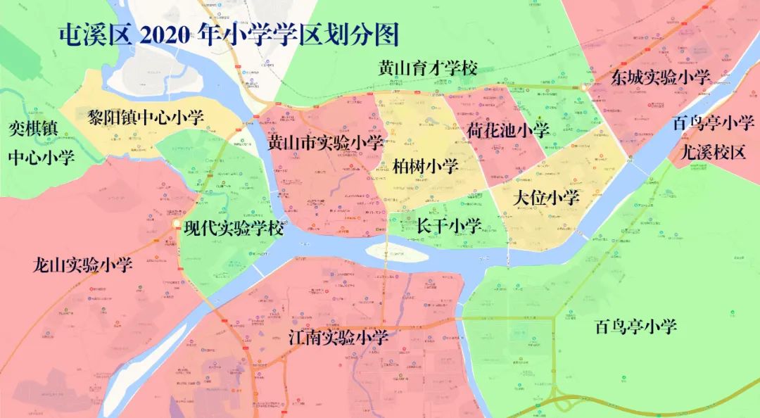 金乡学区划分图2020,金华学区划分图2020 2020年屯溪区区属小学招生公告发布!附学区划分图
