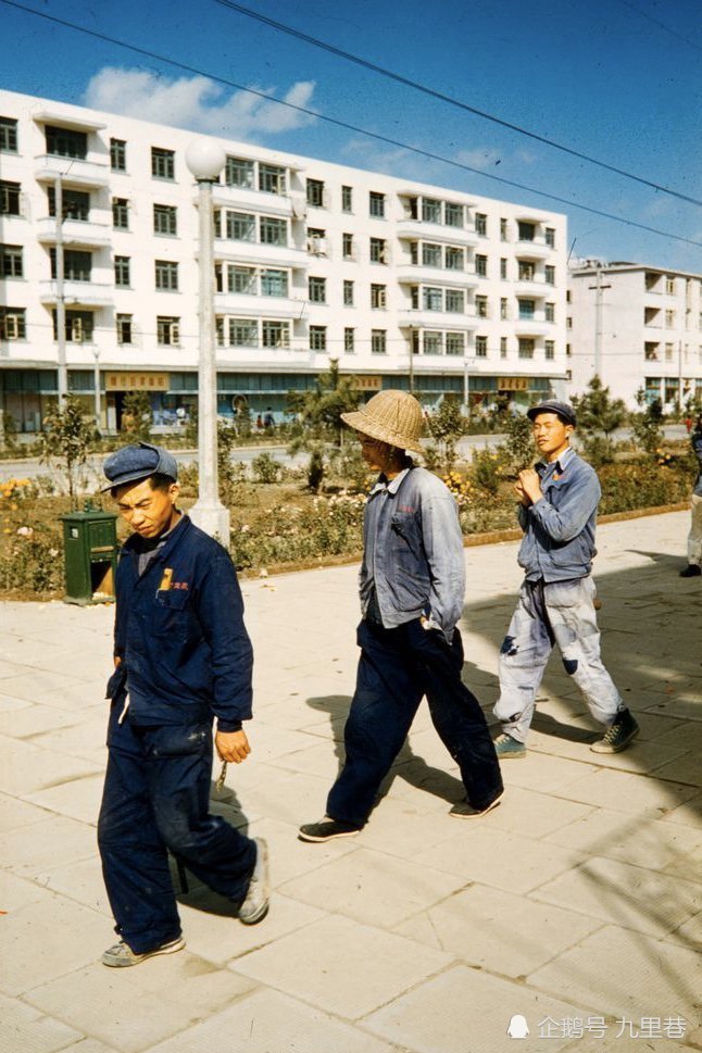 老照片,1959年上海闵行一条街