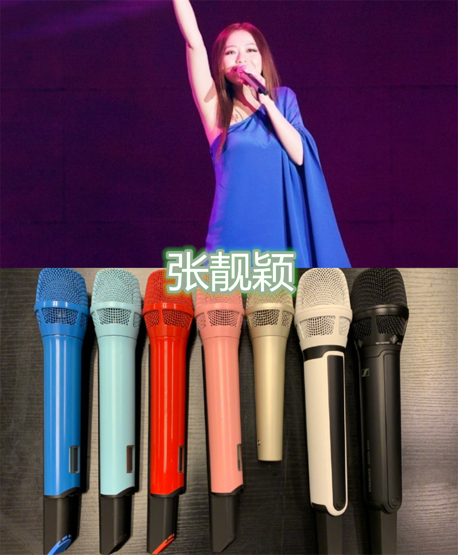 明星使用而话筒什么样?蔡徐坤金色奢华,千玺自己设计