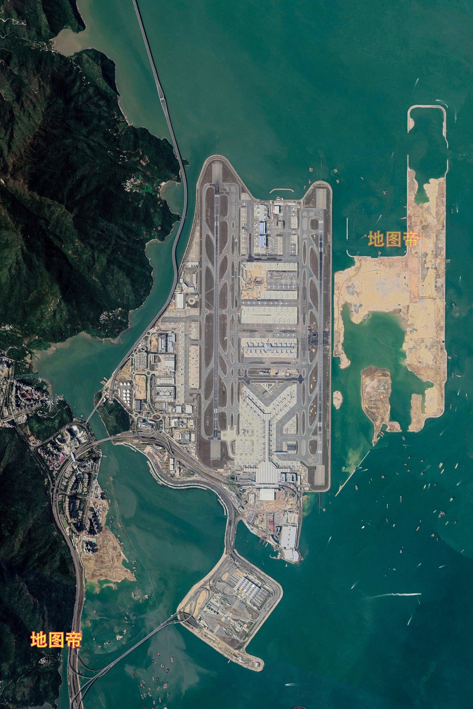 香港国际机场2016年已启动t3航站楼建设的填海工程,t3航站楼规划面积