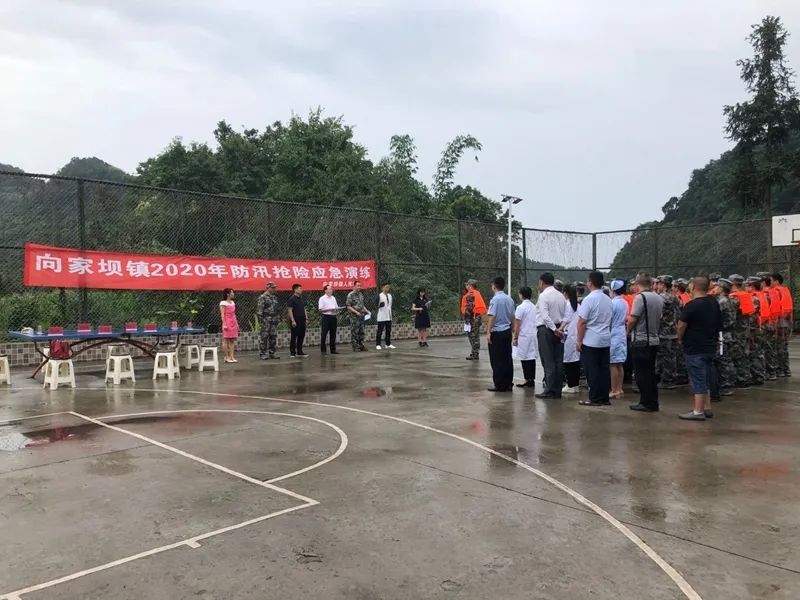 向家坝镇开展2020年度防汛抢险应急演练