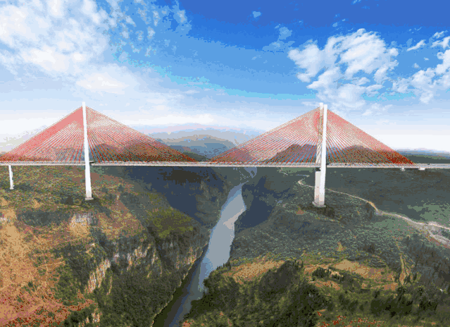 西边是索马古道. 贵阳到毕节高速公路上有桥梁151座, 平均每1.