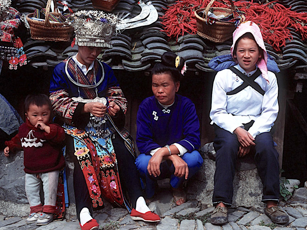 老照片,1995年,人文,贵州黔东南苗族,生活
