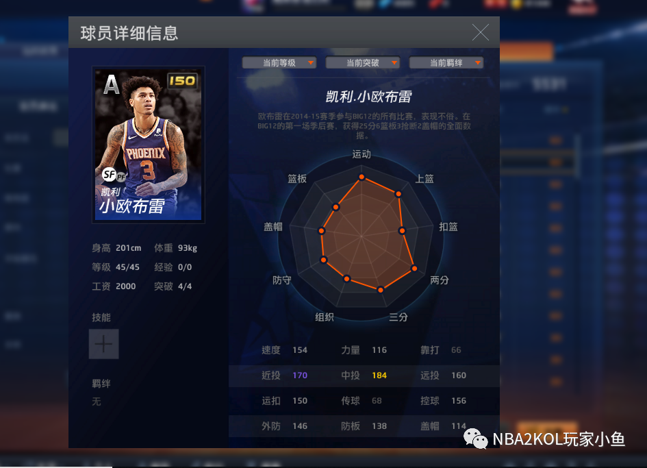 nba2kol:新增现役球星属性图展示