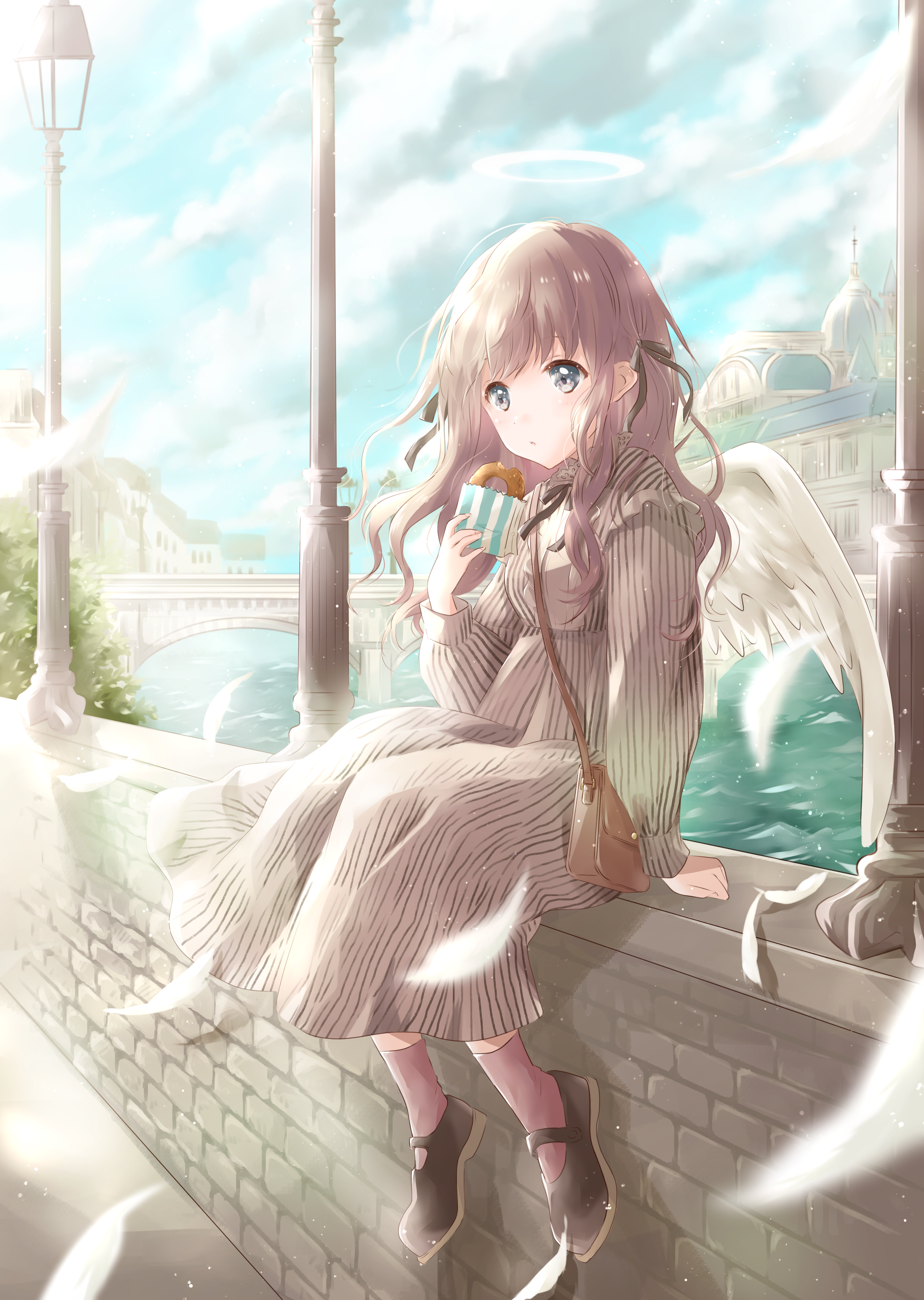 美女,冬天,雪,爱莉,动漫