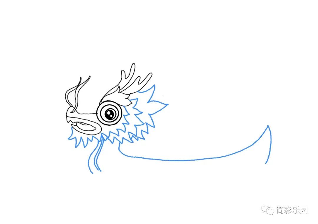 端午节简笔画-粽子赛龙舟