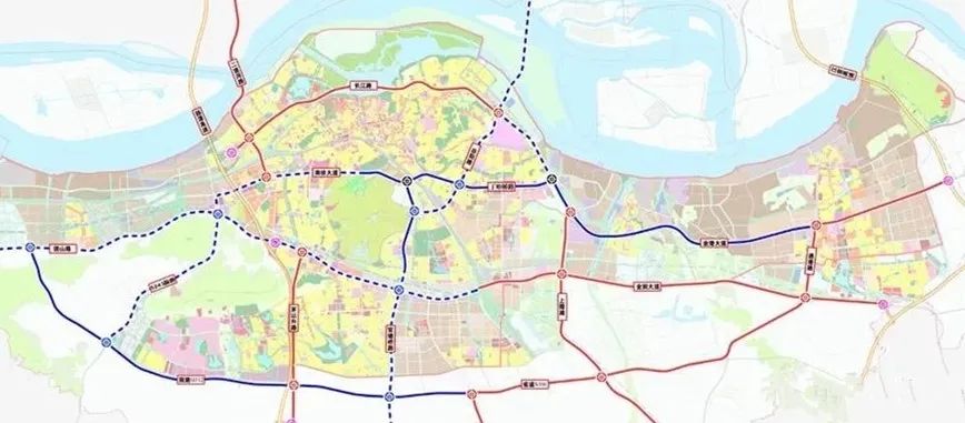 镇江市城市道路规划和润扬城市第二过江通道规划方案已明确,由北往南
