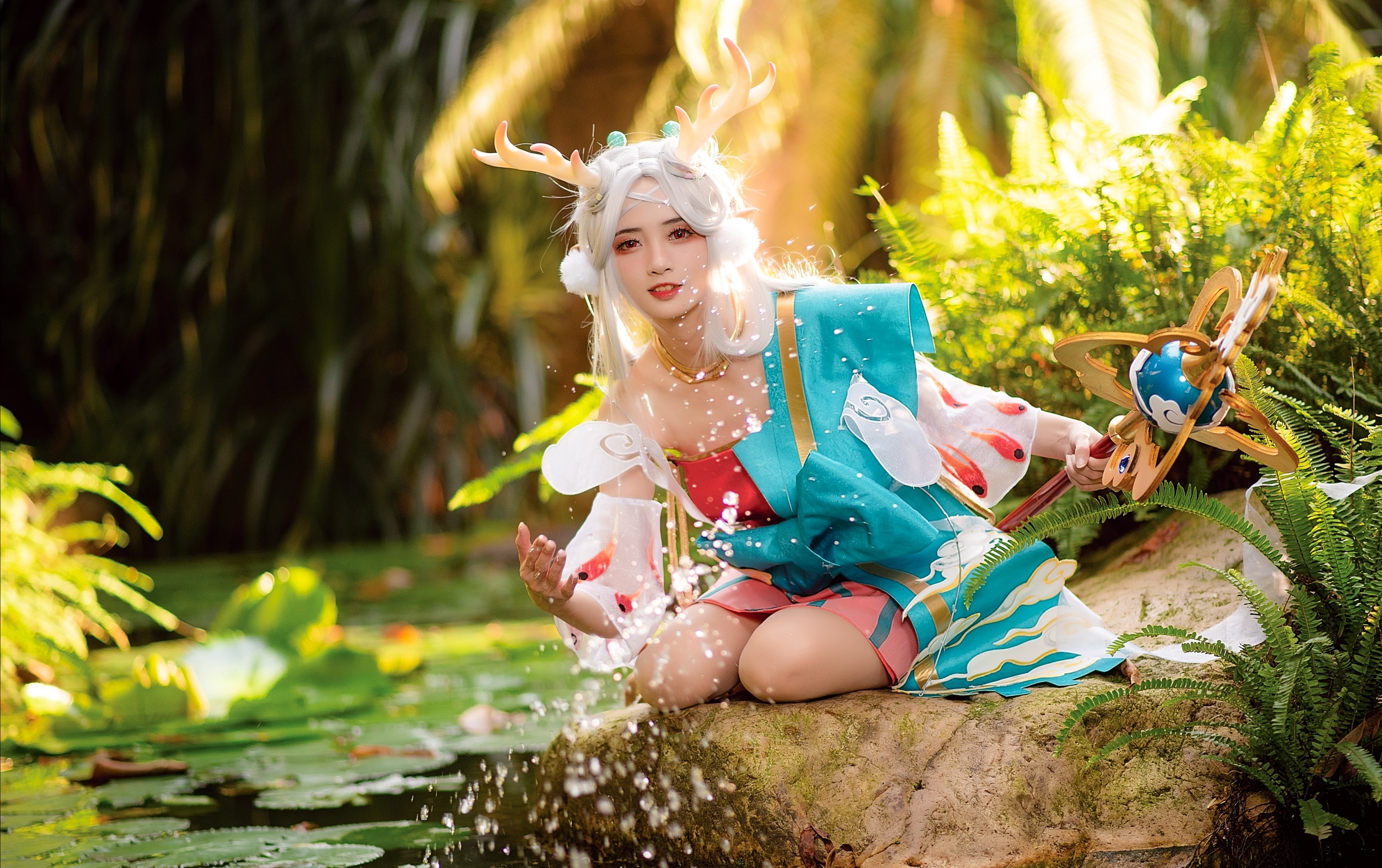 王者荣耀,瑶遇见神鹿cosplay