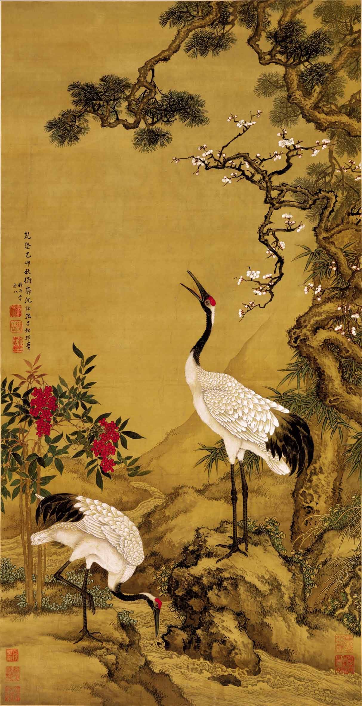 吉庆,名画,郎世宁,锦春图,乾隆大阅图