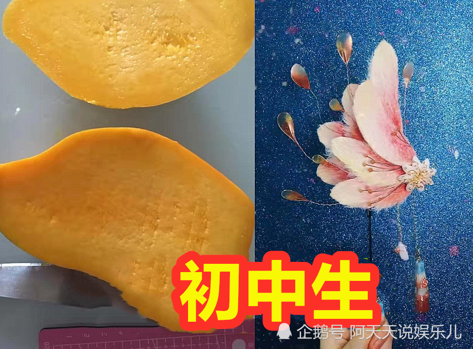 小学生:我用芒果核做发箍,初中生:我做发簪,看到大学生:开个价吧!