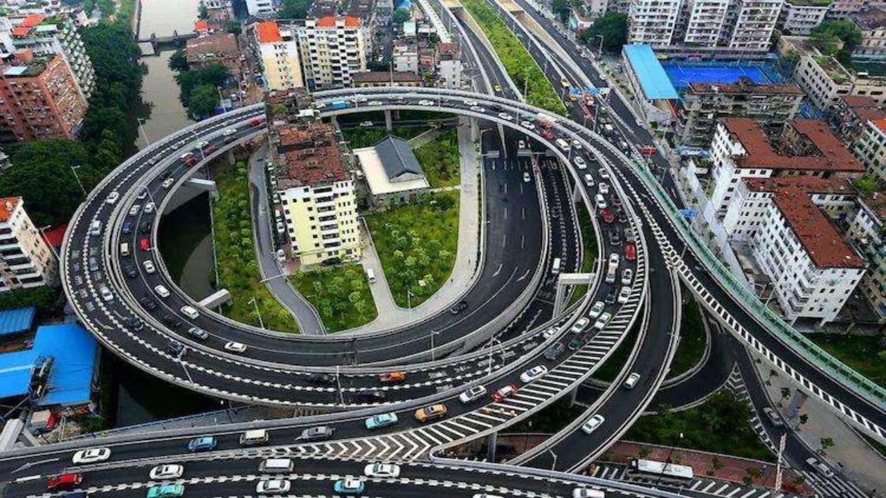 广州,一线城市,建筑,城市,洪德立交桥