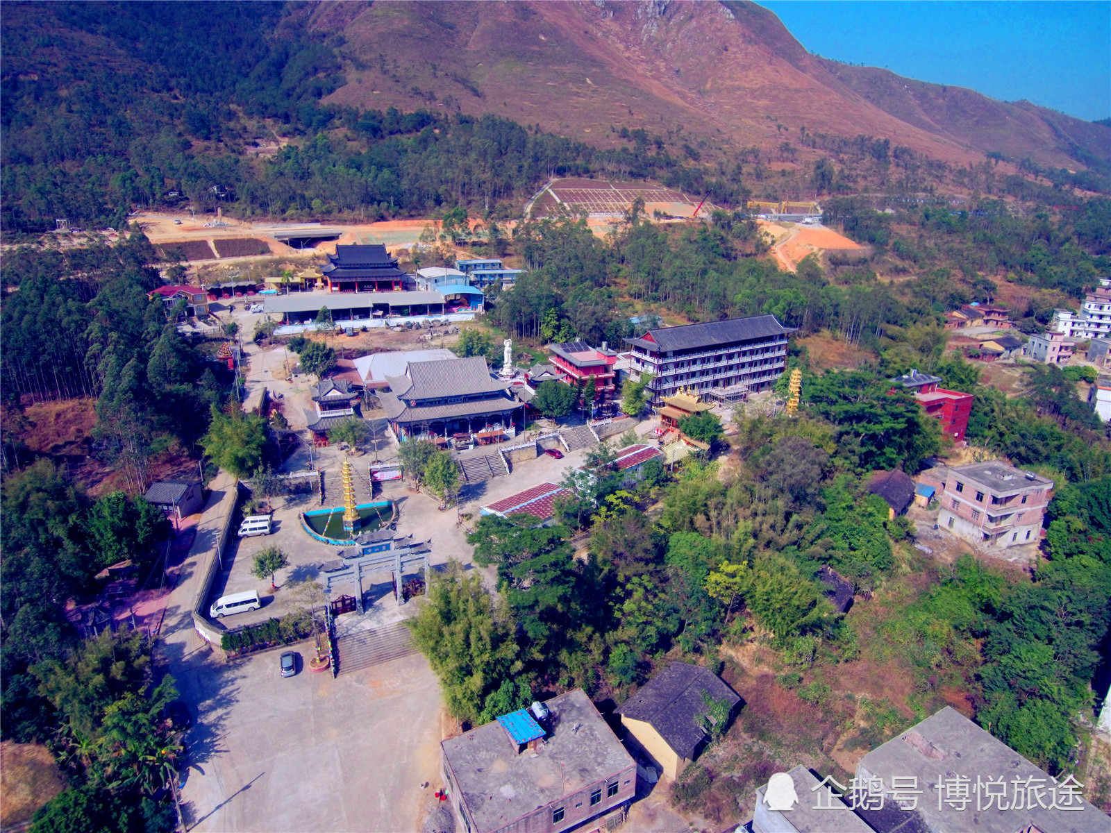 航拍广东:罗定罗镜灵山寺